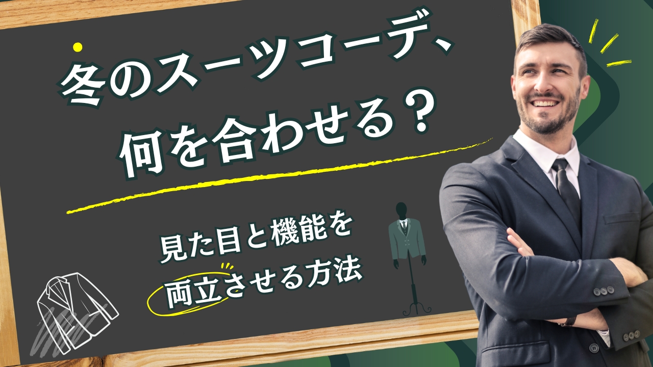 冬のスーツコーデ、何を合わせる？見た目と機能を両立させる方法