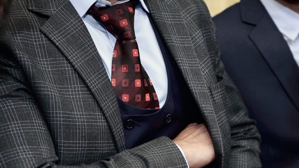 チェック柄スーツ