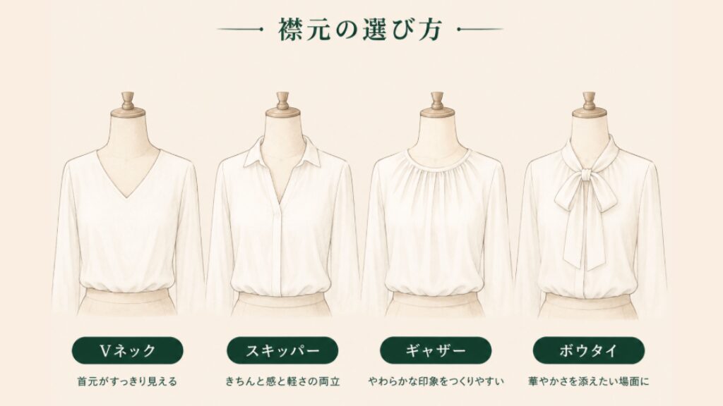 襟元の選び方